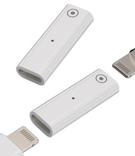 Image of Lightning Female to Lightning Female Adapter(2Pack)Pencil 1st Generation Charger Accessories IPad Ipencil Charging Accessory Converter for Iphone 14 13 12 11 Promax X Cable Connector Pen Dongle