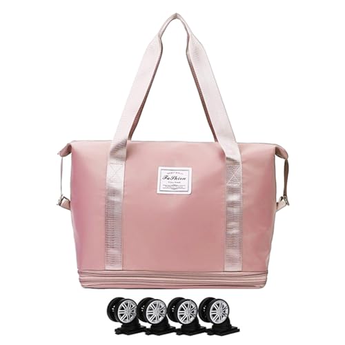 Vibhgtf Bolsa de Lona con Ruedas, Maleta Plegable expandible con Ruedas, Bolsa de Viaje con Ruedas, Bolsa de Lona Grande con Ruedas,Bolsa de Lona Plegable con Ruedas, petate para Hombres y Mujeres