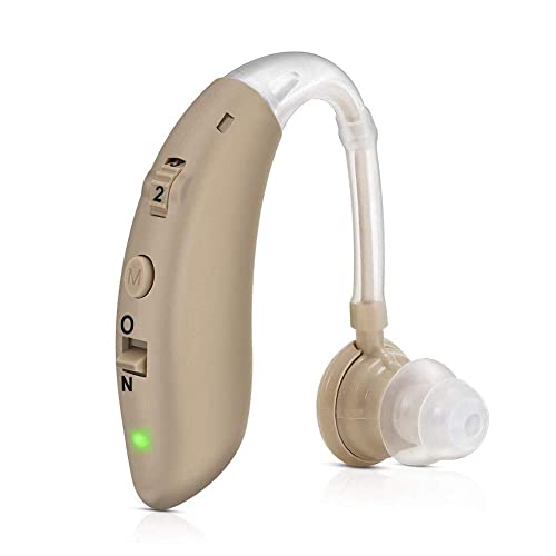 Wiederaufladbares digitales BTE -Modell mit Hörverstärker - diskretes Design - zwei Programme - Klangoptimierung - Hörverstärkung Cover