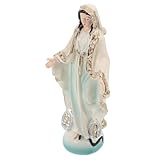 Superbe expression artistique : cette mini-statue est conçue avec un savoir-faire exceptionnel, offrant une sculpture miniature visuellement attrayante qui embellira n’importe quel espace, par exemple comme décoration de bureau dans une église, petite statue de la vierge ou statue de la sainte vierge