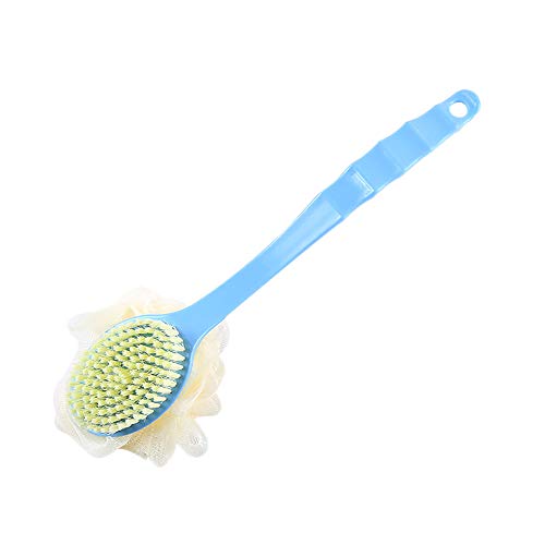 Shower Body Brush - With Bristles And Loofah, Massage Bristles Suitable For Wet Or Dry, Men And Women (large, blue)
