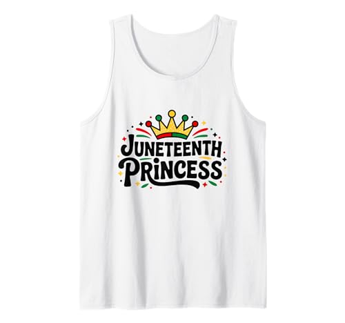 Princess Juneteenth For Girls Cute Toddler Black Queen White Tank Top