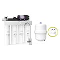 SimPure T1-400UV Reverse Osmosis System & Compact Water Pressure Tank HYRO-1.0, Connect to Refrigetor and Ice Maker Easy