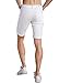 ZLZ Short Jeans for Men Slim Fit, Men's Fashion Design Stretch Slim White Denim Shorts Pants with Holes, Size 28