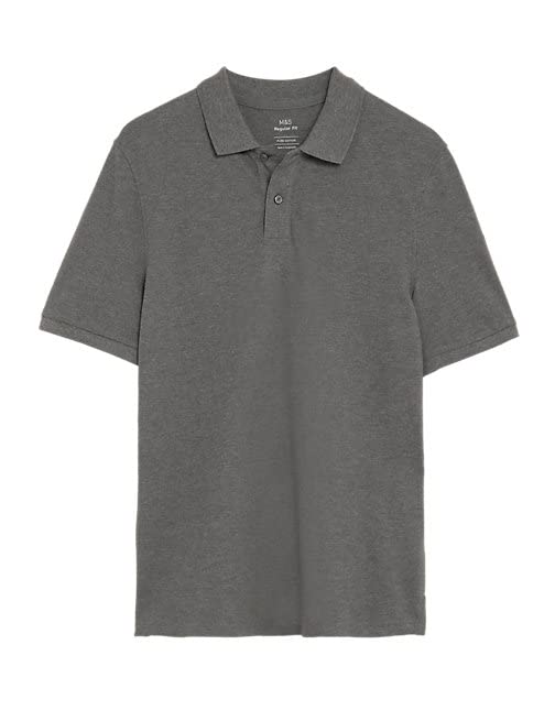 Image of Marks & Spencer Men's Regular Shirt (T28 5032M Grey S)