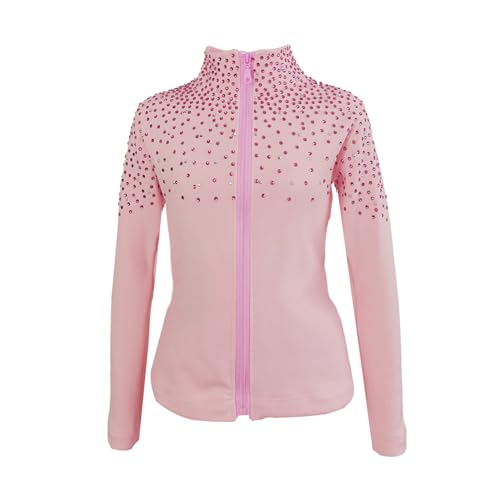 liuhuo ice skating jacket girls women stretch fleece skate coat training wear figure skating tops