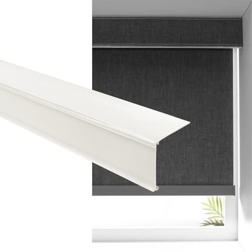 PVC Curtain Boxes Vertical Blind Valance Simple Roller Blinds Cornice Board Cornice Boxes Pelmet Panel for Window Customize (White)