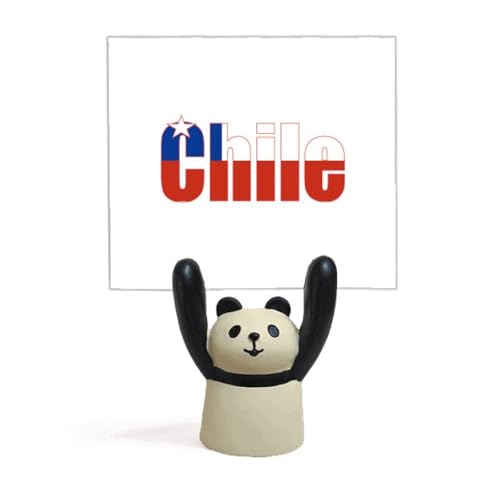 Support de drapeau du Chili au design haut de gamme Art Déco et motif panda exclusif