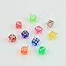 20Pcs Acrylic 3D Dice Jewelry Making Charms Pendants Multicolor Mini Cube Square Dice Charms with Loops for Earring Bracelet Necklace Keychain Jewelry Making and Crafts Supplies