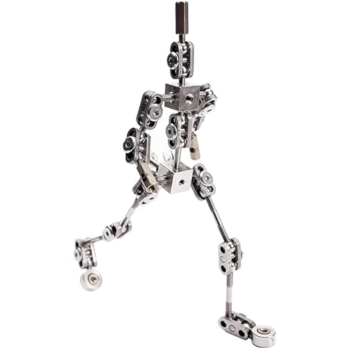 HENGJINGTR 12cm-18cm DIY Professional Studio Stop-Motion Armature Kit Edelstahl, Nicht fehlerfreies humanoides Skelett für Stop-Motion-Projekt,18cm