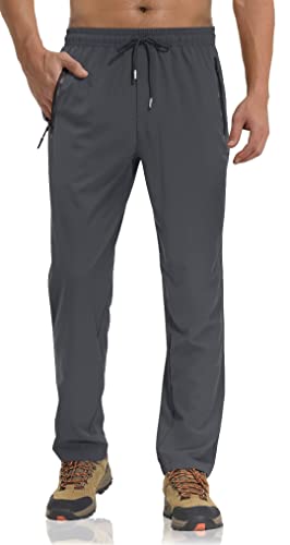 Tacvasen Sweat Pants Man Workout Pants Men Rock Climbing Pants Fishing Pants For Men Hiking Pants Men Quick Dry Pants Men Track Pants Men Grey #TOP4