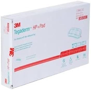 Tegaderm HP+Pad Film Dressing with Non-Adherent Pad 8590, 9 cm x 20 cm, pack of 5