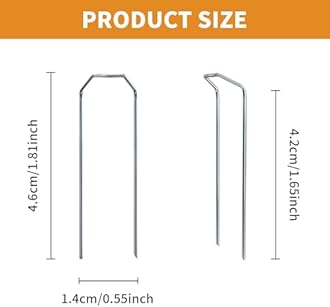 100 Pieces Floral Pins, 1.7 Inch Floral U-Pins Small Craft Plant Pin Greening Fern Clips for Floral Picks Foam Bouquet Straw Wreaths Making Supplies Holiday Flower Arrangements DIY Sewing Projects