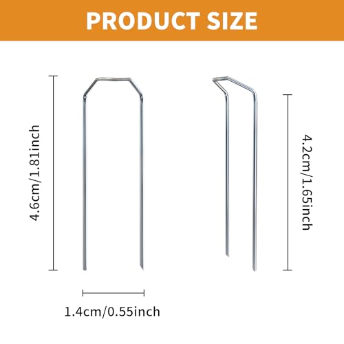 100 Pieces Floral Pins, 1.7 Inch Floral U-Pins Small Craft Plant Pin Greening Fern Clips for Floral Picks Foam Bouquet Straw Wreaths Making Supplies Holiday Flower Arrangements DIY Sewing Projects