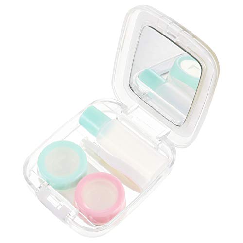 ARTIBETTER 2 Unidades de Caixa para Lentes de Contato Porta-Estojos para Lentes de Contato Com Os Ol