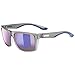 Produktbild uvex LGL 50 CV - Sonnenbrille für Damen und Herren - konstraststeigernd - verspiegelt - smoke matt/plasma - one size