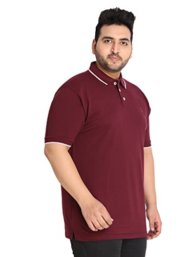 Image of CHKOKKO Men's Pluse Size Polo Cotton Regular Fit Half Sleeves T-Shirt
