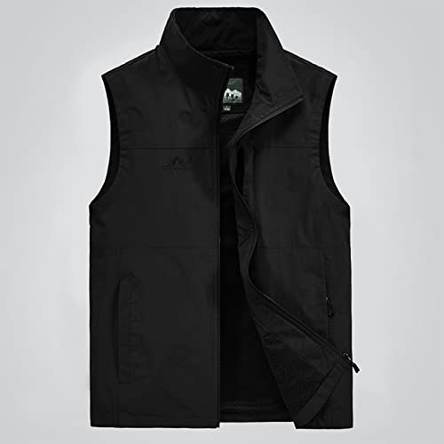 Men's Big And Tall Outdoor Vests Fashion Casual Solid Quick-Drying Vest Jacket Tops Lightweight, M-7XL2
