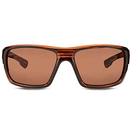 Hobie Floating Polarized Sunglasses, Lightweight, Xl Sport Wrap, Mojo (Shiny Brown Wood Grain, Copper) #TOP1