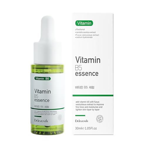 DEleventh Korean Brand Vitamin B5 Face Serum 30ml / Hydrate and Soothe Skin, with Centella Asiatica, Sodium Hyaluronate, and Ceramide NP for a Calm, Nourished, and Radiant Complexion
