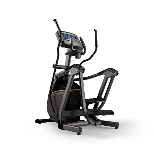 Image of Matrix Fitness E30 Elliptical with XR | 8.5 inch LCD | Low Impact Workouts, Full Body Cardio, High Calorie Burn | Space Saving Compact Design, Suspension Elliptical