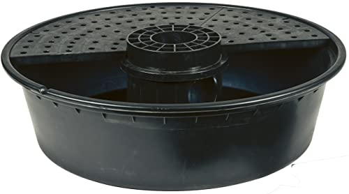 Image of Little Giant DFB36 36-Inch Disappearing Water Fountain Basin, Supports Up to 2,000 lbs., Black, 566517
