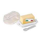 Snips, Beurrier 0,50 LT, Beurrier Plastique Dôme Transparent + Épandeur de Beurre, Boite...