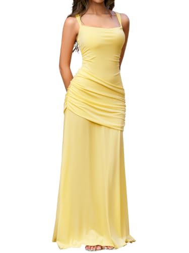 ChiaoLezhee Wedding Guest Dress Drop Waist Formal...