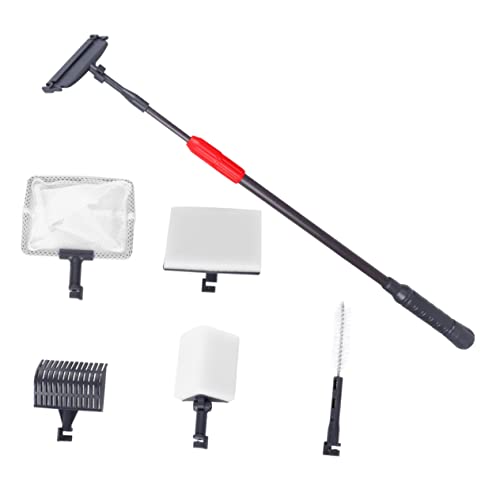 HANABASS Complete Fish Tank Tools Set Fish Tank Scraper Gravel Aquarium Brush Net Rake Scraper Detachable Design