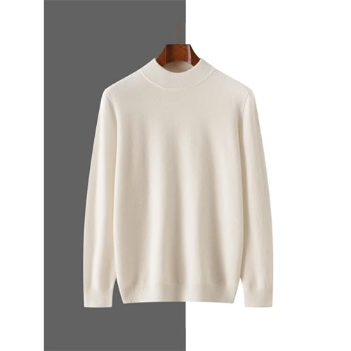 Men's Chic Mock Neck Cashmere Sweater Long Sleeve Pullover Winter Basic Casual Knitwear Soft Tops2