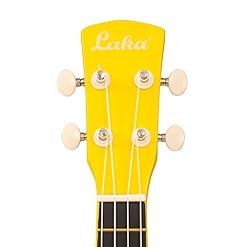 Laka Rainbow Series Ukulélé soprano avec housse de transport Jaune - Les Beatles, Paul McCartney, John Lennon, RIngo Starr, George Harrison Laka Rainbow Series Ukulélé soprano avec housse de transport Jaune – Image 4
