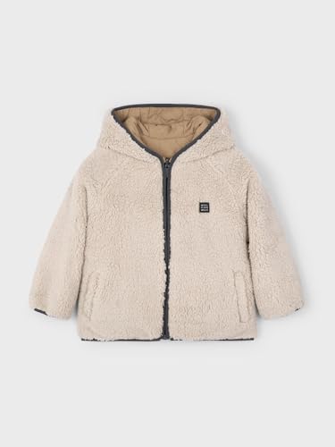 Mayoral Reversible coat for Boys Caramel3