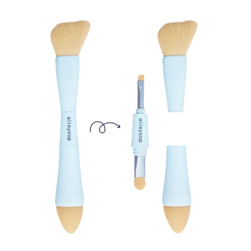 Alleyoop Multi-Tasker 4-in-1 Travel Makeup Brush – All-in-One Makeup Sponge, ...