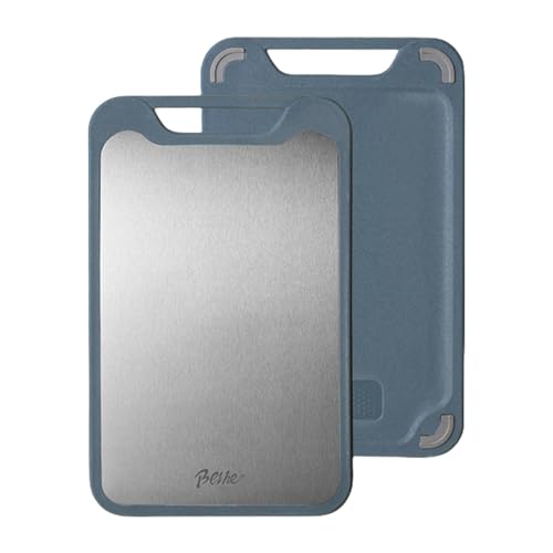 Tabla de cortar antideslizante para mayor estabilidad, tabla de cortar de cocina multifuncional, asas de tabla de cortar de fácil agarre, tabla de cortar alimentos, tabla de cortar carne ecológica