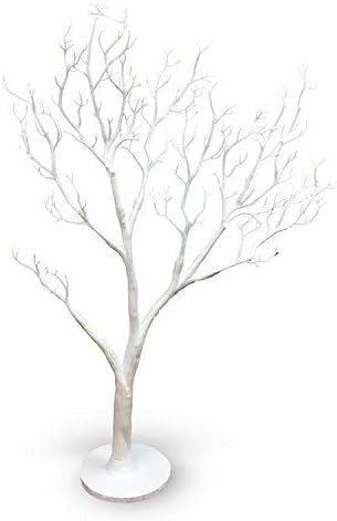 44LLC Decorative 39" Inches Tall White Twig Tree Specially for Holiday, Wedding Home, Displays, Centrepieces, Promoting Events, Christmas Festival, Indoor and Outdoor Use