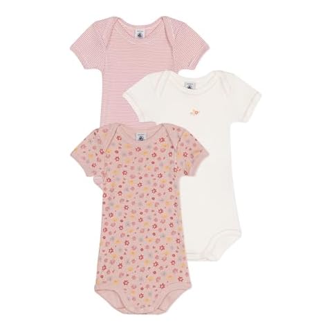 Petit Bateau Baby Girls' Bodysuit Pack of 3 Cover