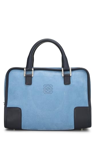 Loewe, Pre-Loved Blue Suede Amazona 27, Blue