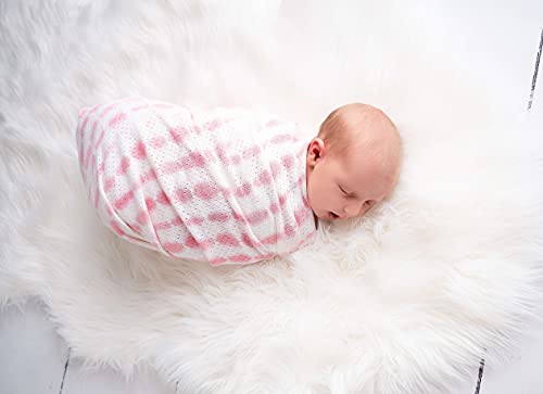 Image of Woombie AirWrap Organic Swaddle - Old Fashioned Receiving Blankets for Babies - Lightweight, Vented Design, Tie-dye Pink, 44 inch x 44 inch