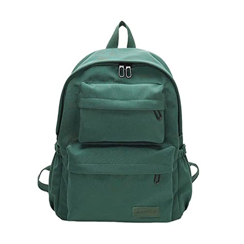 Mochila escolar juvenil casual impermeable de nylon sólido resistente 2