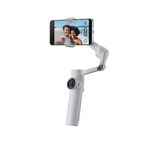 Image of Insta360 Flow 2 Grey - Foldable AI Phone Gimbal, AI Tracking, Multi-Person Tracking, Built-in Tripod /Selfie Stick, Remote Control, iPhone /Android Portable Stabilizer