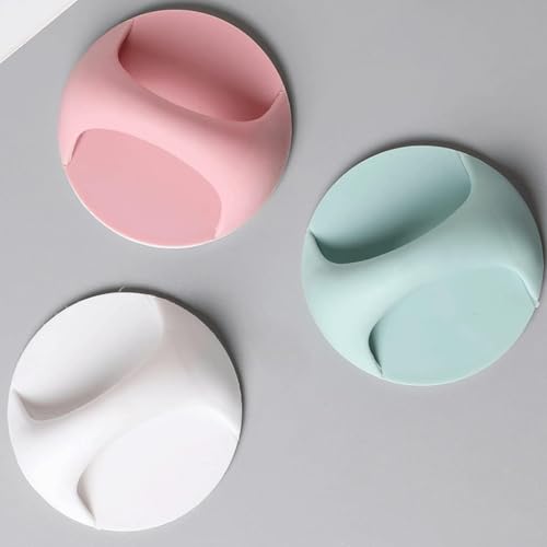 Image of 2 Pack Cabinet Drawer Handles Self Adhesive Glass Door Window Pulls ABS Multi-Purpose Stick-On Handles for Furniture Cupboard Wardrobe Sliding Cabinet Bathroom Kitchen Waterproof 2 Piece