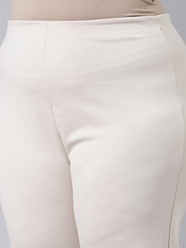 Image of GO COLORS Soft Cotton Stretch Flared Pant Full Length for Women| Breathable, High Rise