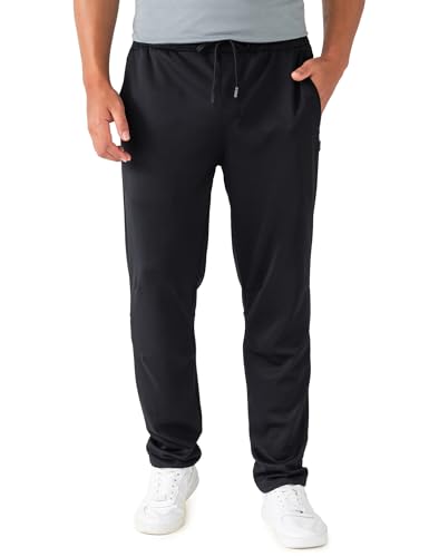 Image of DAMENSCH Men Mid Rise Regular Fit Cotton Blend Solid Moisture Wicking Antimicrobial Zipper Pocket Super Comfortable Baby Terry Lounge Joggers