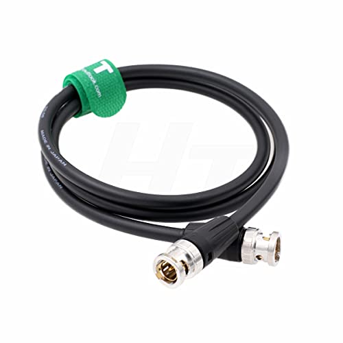 HT 12G 4K 60P SDI BNC 75Ω同軸ビデオケーブルCanare LV-61S Blackmagic Komodo Alexa Atomos Sony放送カメラモニター用(5m、ブラック)