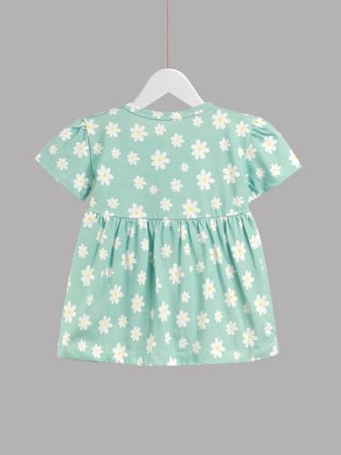Image of HELLCAT 100% Cotton Baby Frock Dress for Girls - Pack of 3, Soft & Trendy, Short Sleeve