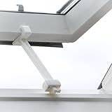 Generisch Dachfensterstütze Verstellbar für Velux | Dachfenster Aufhalter | Aufsteller | Klemmer | Halter | Weiß | 3D-Druck (1x)