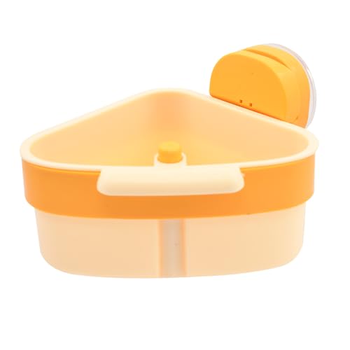 Colador para fregadero con ventosa y almacenamiento amarillo miniatura 2