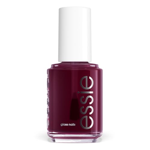 Essie Glass Nails Half Full, Deep Purple Nail Polish, Sheer Finish, Light-Reflecting Finish and Flawless Coverage, Designed For High Shine & Glossy Surface Finish, 13.5ml