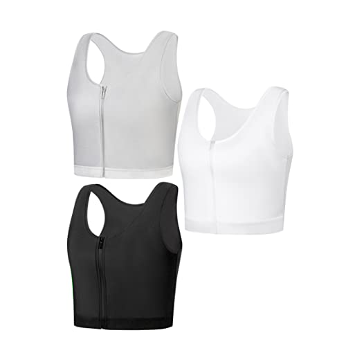 Poitrine binder résolvant l'inconfort des tomboy avec ce corset court élastique zippé