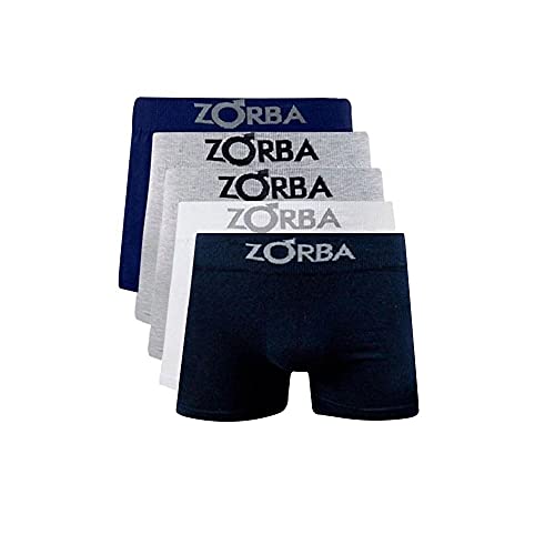 Kit 5 Cuecas Boxer Algodão Sem Costura Zorba (M, Sortida)